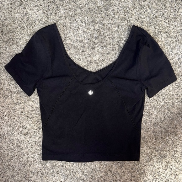 Lululemon Align T-Shirt Black Size 6 - Picture 4 of 5